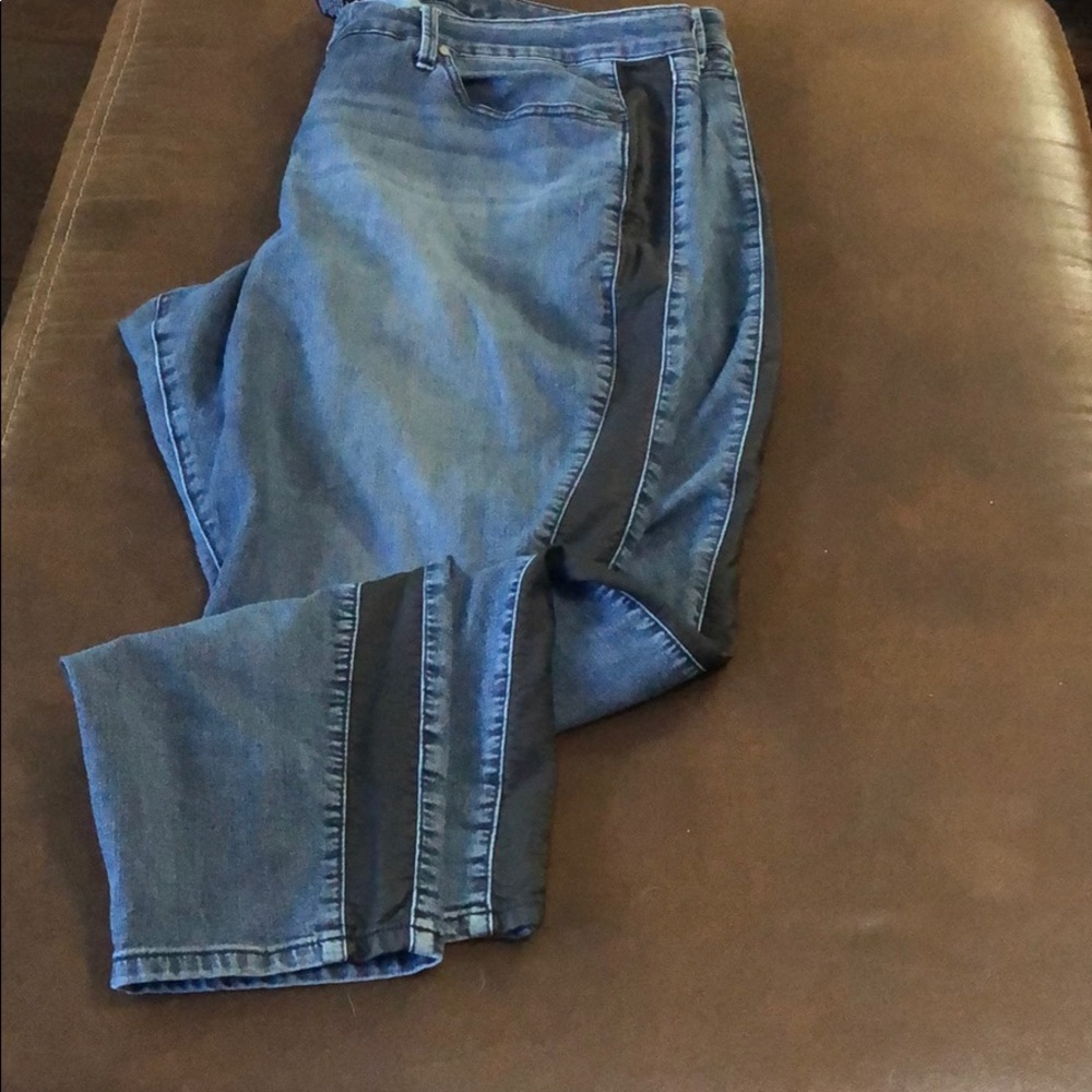 Torrid Denim Black Stripe Jeans * Gently Worn *